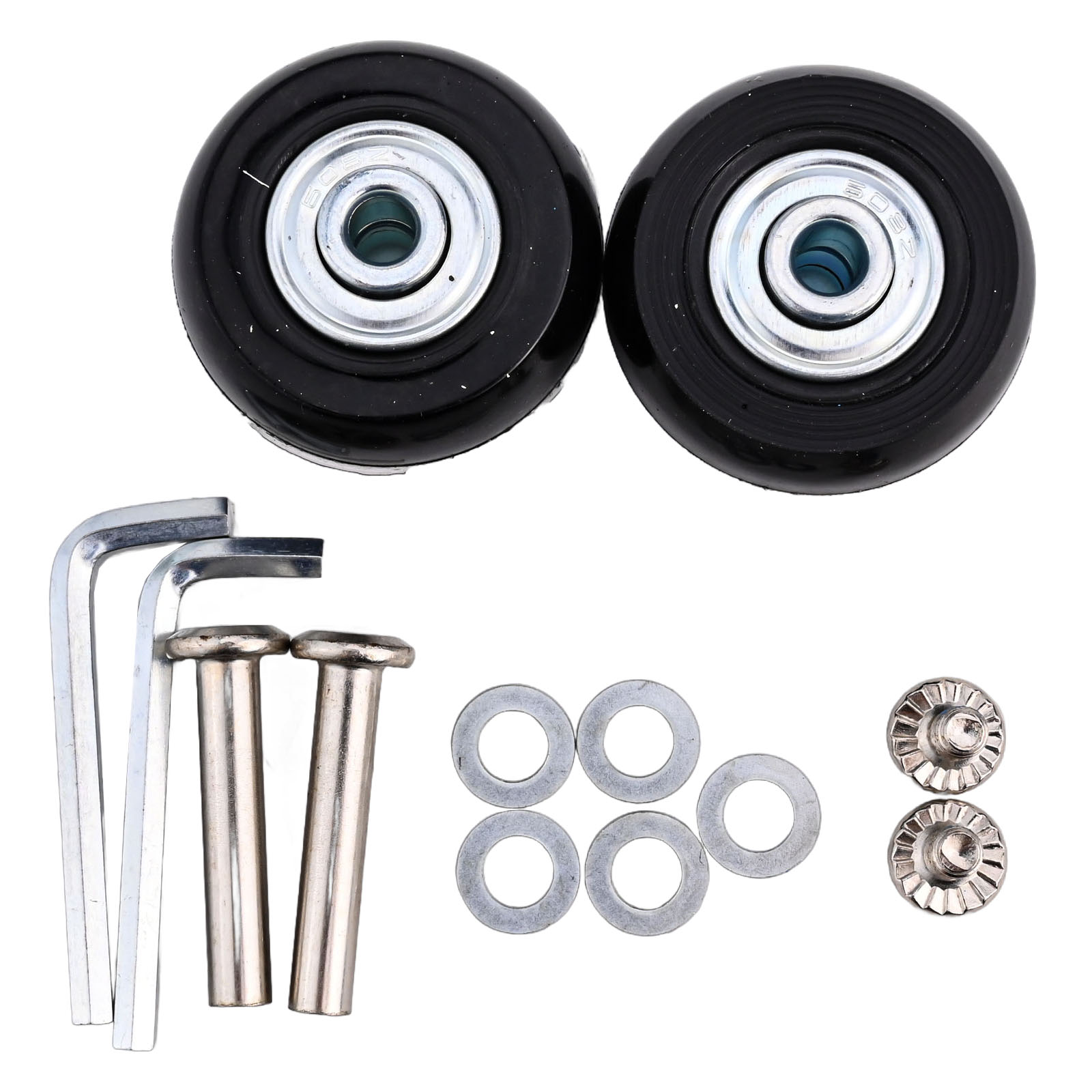 Silent Replacement Luggage Wheels - قطعتان من عجلات الاستبدال مع براغي