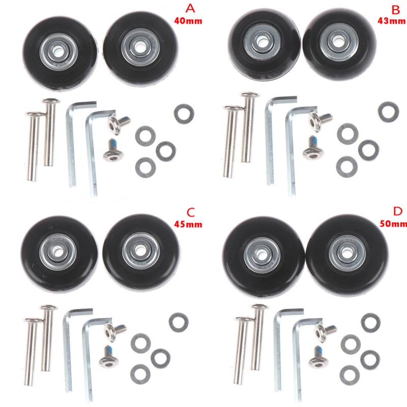 Silent Replacement Luggage Wheels - 1 مجموعة OD 40-54 مللي متر