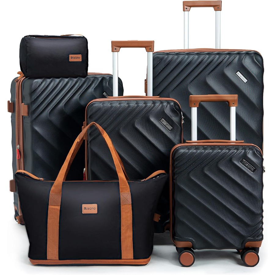 Expandable Hard Shell Luggage Set - طقم حقائب سفر صلبة قابلة للتوسيع