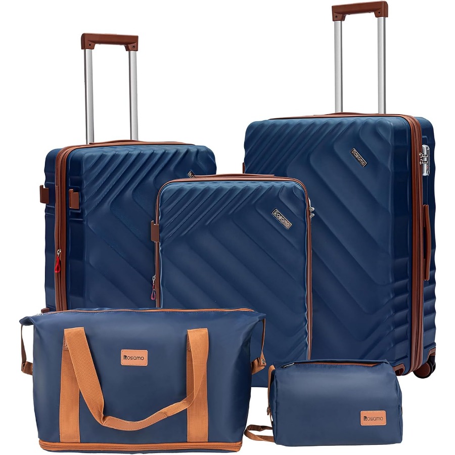 Expandable Hard Shell Luggage Set - طقم حقائب سفر قابلة للتوسيع مكون