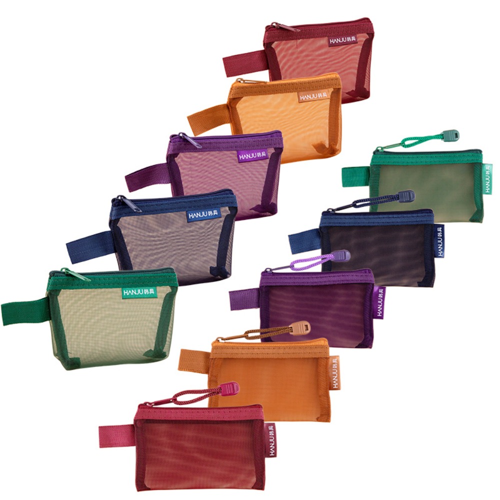 Cosmetic Bags - حقيبة شبكية صغيرة محمولة للسفر، مصنوعة