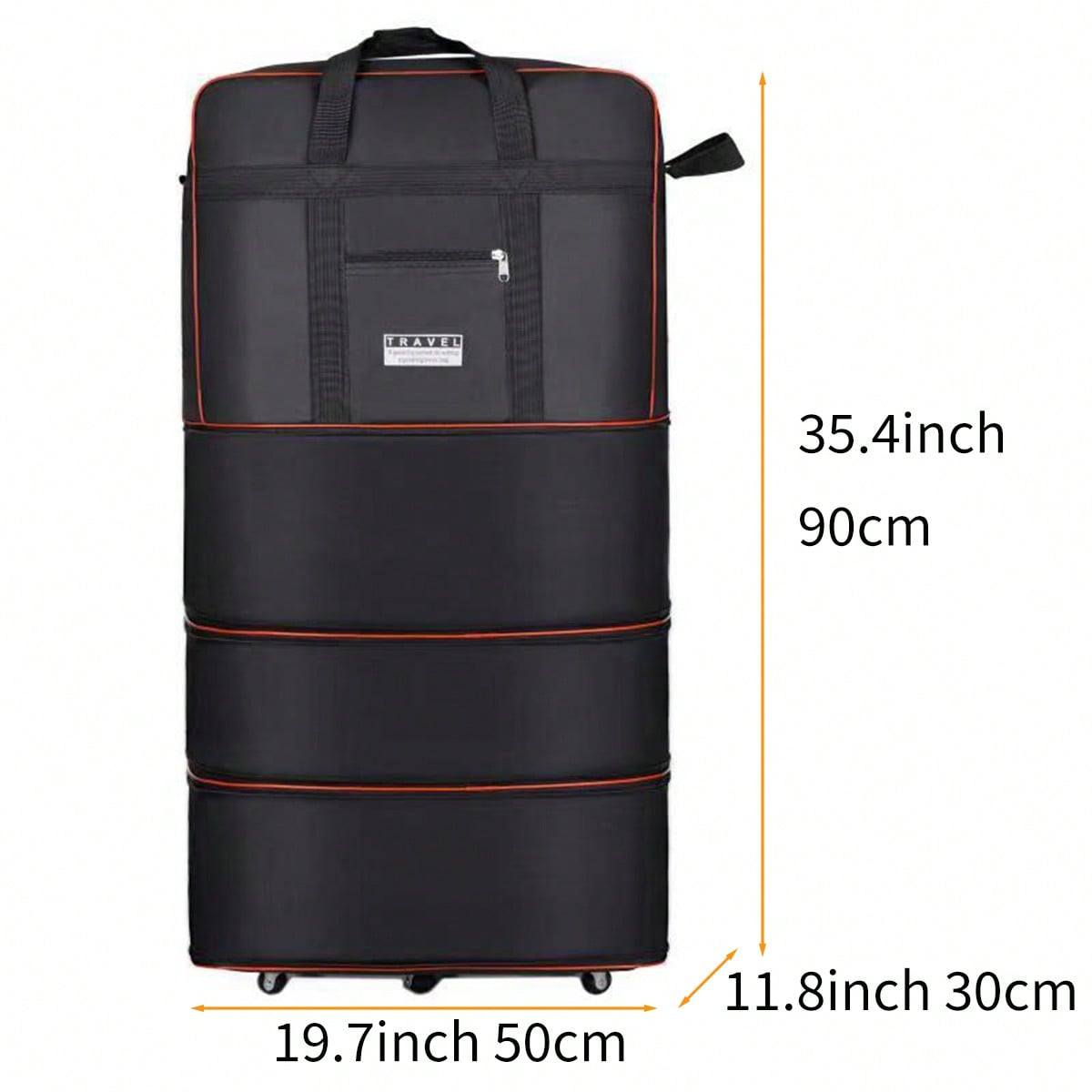 حقيبة سفر سوداء قابلة للطي بعج - مراجعة Foldable Rolling Luggage Bag وسعره