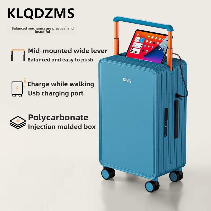 KLQDZMS الأمتعة ABS + PC الصعو - مراجعة Spinner Wheel Rolling Suitcase 20 Inch وسعره