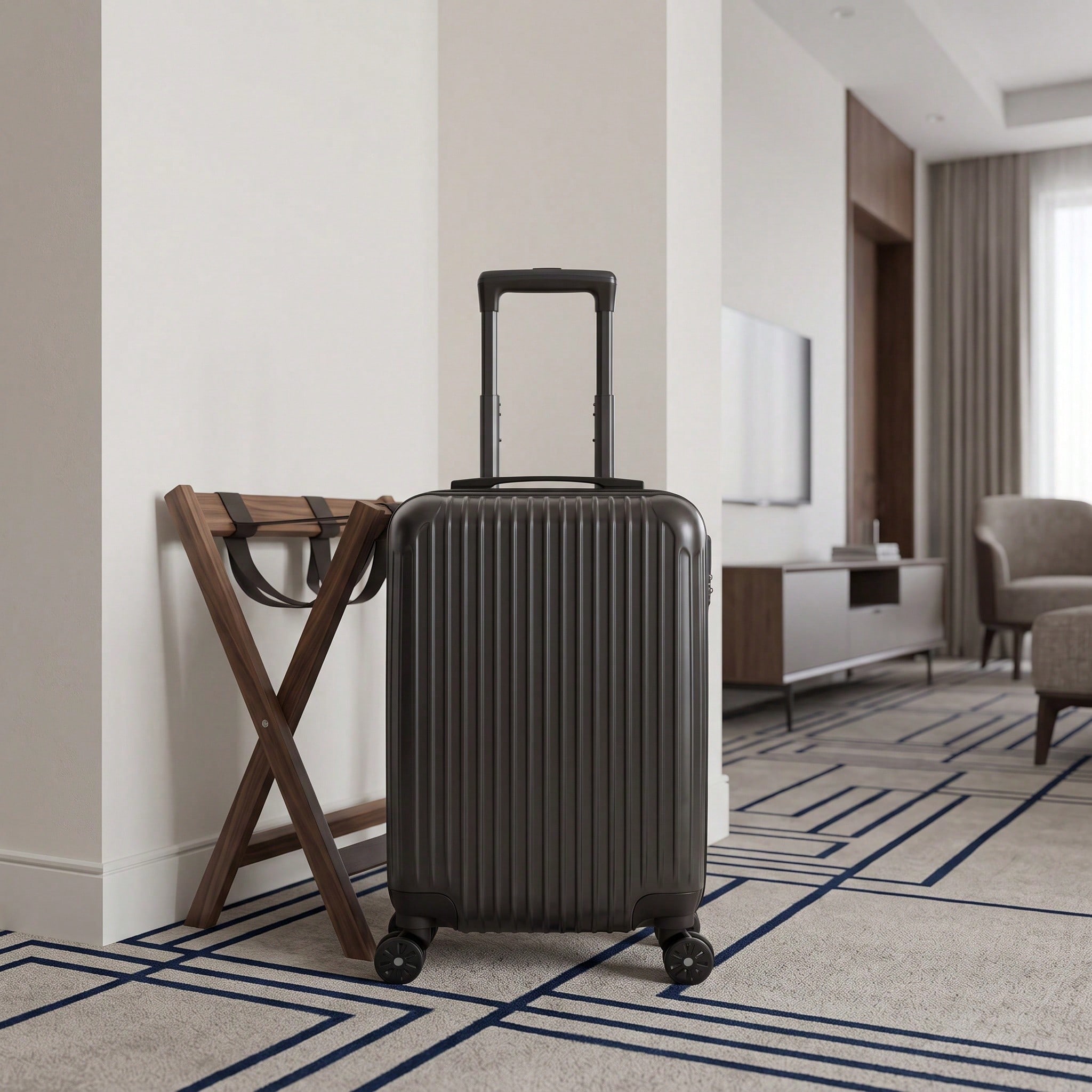 حقيبة سفر صلبة مقاس 20 بوصة مص - مراجعة Cabin Size Lightweight Travel Trolley وسعره