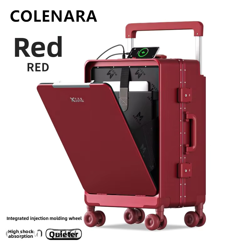 حقيبة سفر COLENARA من ABS+PC م - مراجعة Front Opening Laptop Luggage 24 Inch وسعره