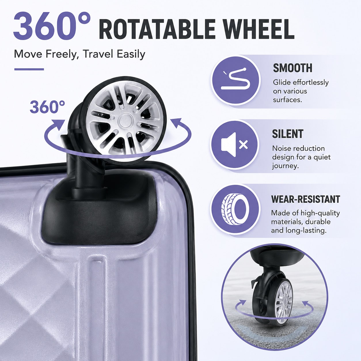 طقم حقائب سفر مكون من قطعتين،  - مراجعة Cabin Size Lightweight Travel Trolley وسعره