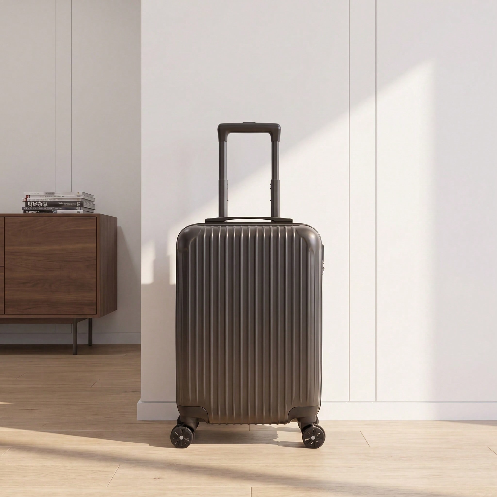 حقيبة سفر صلبة مصنوعة من مادة  - مراجعة Spinner Wheel Rolling Suitcase 20 Inch وسعره