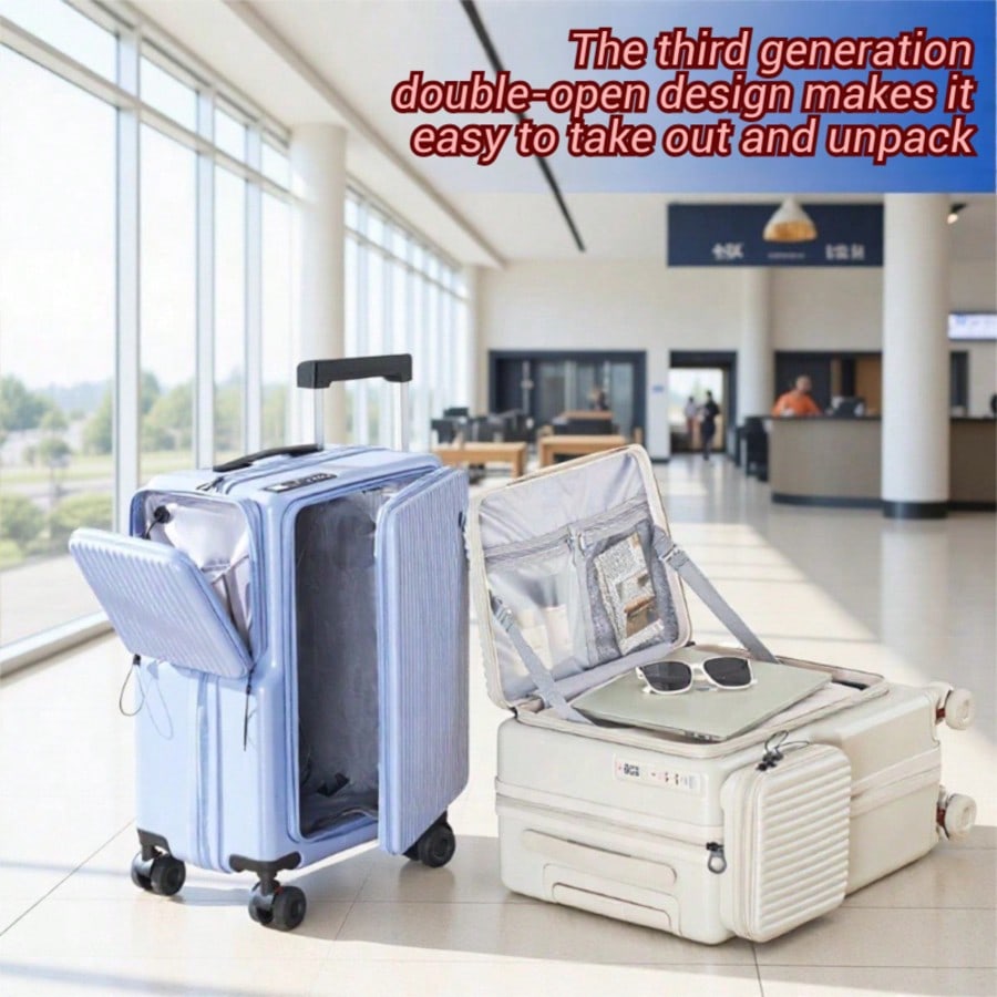 حقيبة سفر جديدة تمامًا مقاس 20 - مراجعة Spinner Wheel Rolling Suitcase 20 Inch وسعره