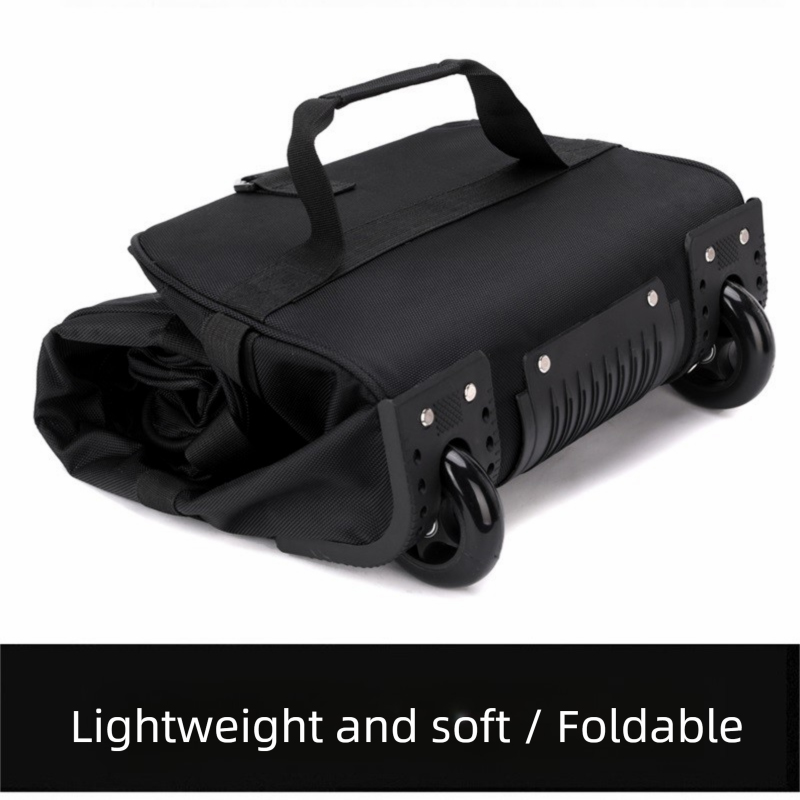حقيبة من القماش الخشن ذات عجلا - مراجعة Foldable Rolling Luggage Bag وسعره