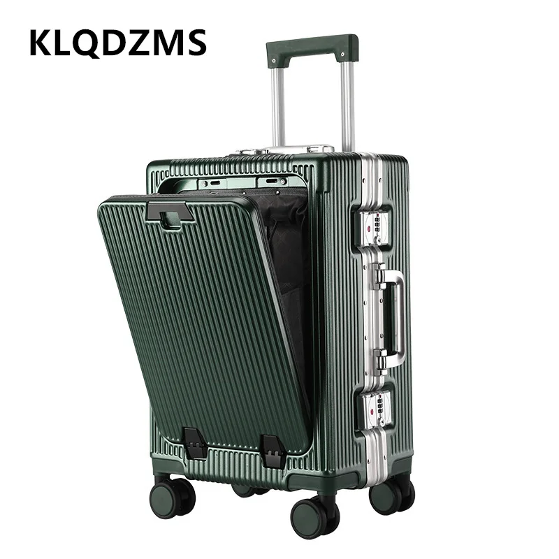 حقيبة سفر KLQDZMS مقاس 20-24 ب - مراجعة Front Opening Laptop Luggage 24 Inch وسعره