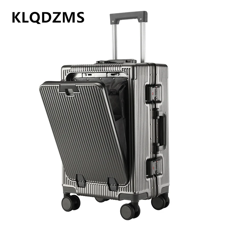 حقيبة سفر KLQDZMS مقاس 20-24 ب - مراجعة Front Opening Laptop Luggage 24 Inch وسعره