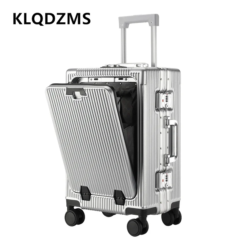 حقيبة سفر KLQDZMS مقاس 20-24 ب - مراجعة Front Opening Laptop Luggage 24 Inch وسعره