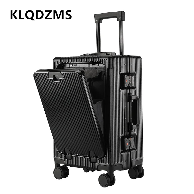 حقيبة سفر KLQDZMS مقاس 20-24 ب - مراجعة Front Opening Laptop Luggage 24 Inch وسعره