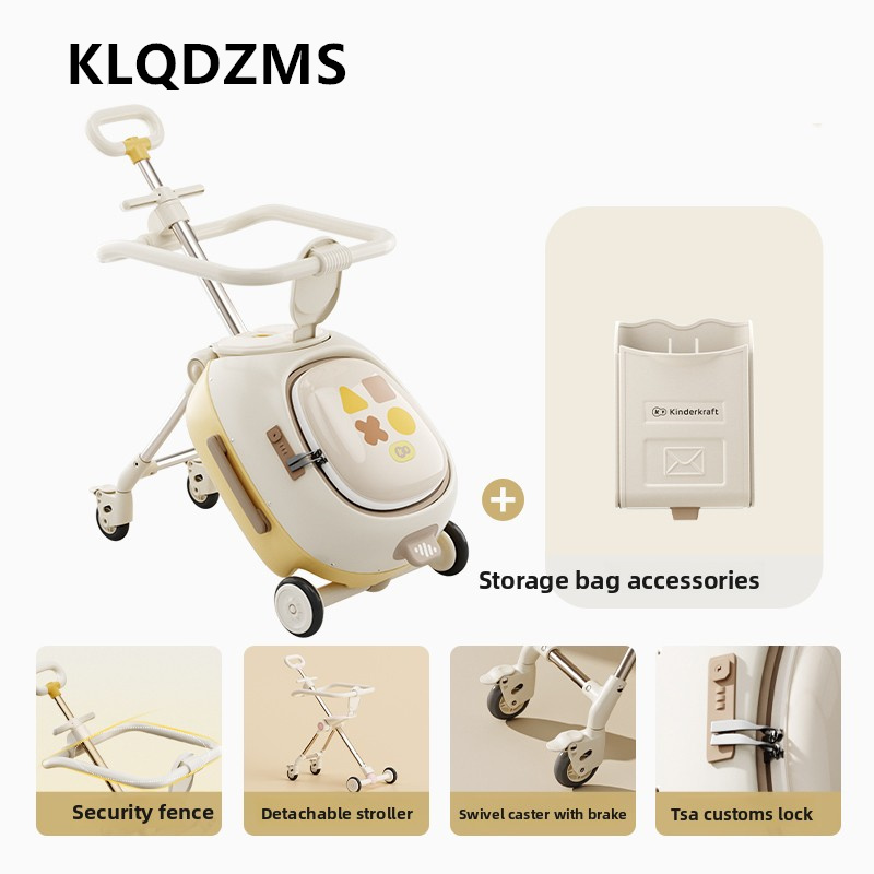 KLQDZMS ABS + PC حقيبة الأطفال - مراجعة Spinner Wheel Rolling Suitcase 20 Inch وسعره