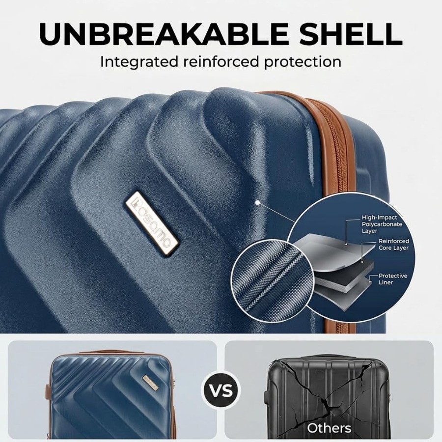 طقم حقائب سفر قابلة للتوسيع مك - مراجعة Expandable Hard Shell Luggage Set وسعره